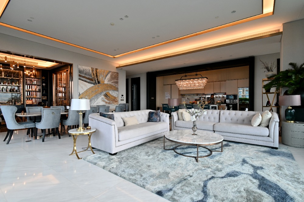 For SaleCondoWitthayu, Chidlom, Langsuan, Ploenchit : Exquisite 4-bedroom, 5-bathroom residence at Sindhorn Kempinski