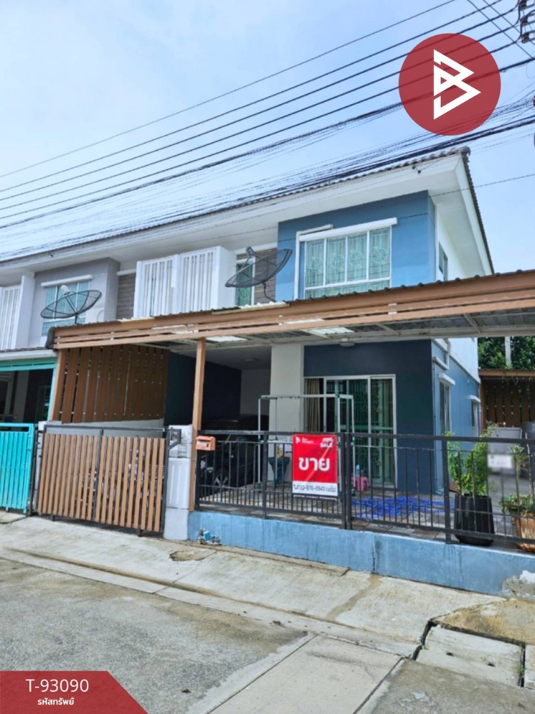 For SaleHouseSamut Prakan,Samrong : Townhouse for sale, end unit, Pruksa Ville Village 38/1, King Kaew-Nam Daeng, Samut Prakan