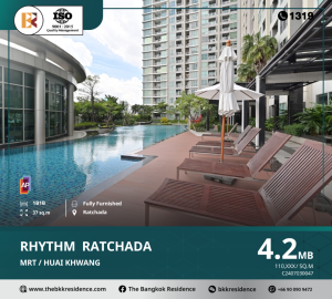 ขายคอนโดรัชดา ห้วยขวาง : RHYTHM Ratchada คอนโดสุดหรู ดีไซน์สวย ใกล้  MRT รัชดาภิเษก