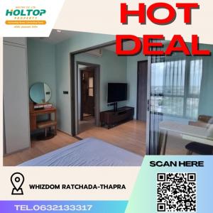 For RentCondoThaphra, Talat Phlu, Wutthakat : #K399 For rent Whizdom  Ratchada Thapra🩷