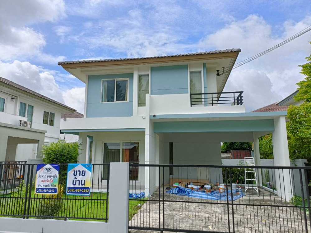 For SaleHousePhutthamonthon, Salaya : Single house for sale, Preuk Lada Village, Pinklao-Sai 5, ready to move in, next to Boromratchonnanee, Mahidol, Salaya