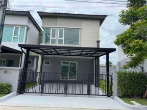 For RentHouseSamut Prakan,Samrong : Semi-detached house for rent ✅ Grand Pleno Mega Bangna ✅ Beautiful house, fully furnished, ready to move in