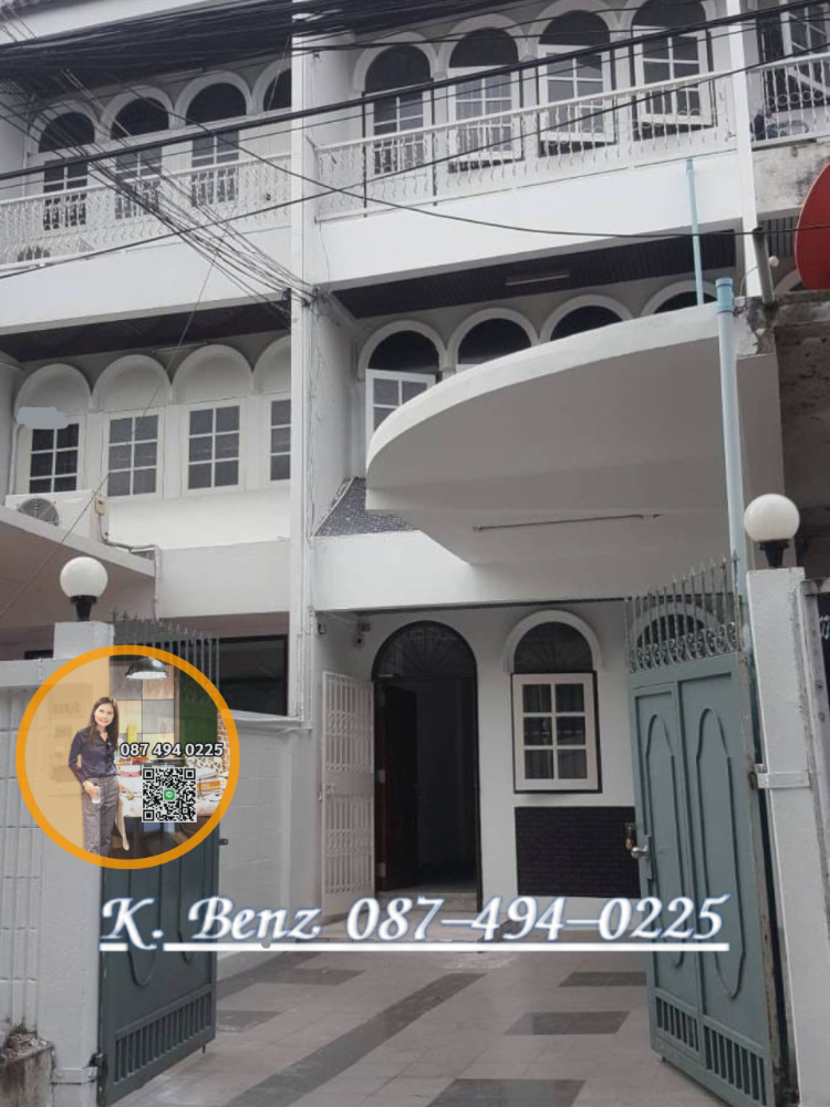 For RentTownhouseRama9, Petchburi, RCA : 3-storey  house  for rent,  Soi Prachasongkhro 10