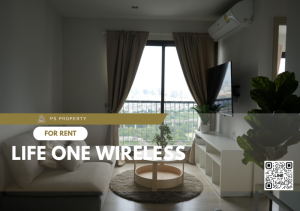 For RentCondoWitthayu, Chidlom, Langsuan, Ploenchit : For rent 📍 Life One Wireless 📍 2 bathrooms, complete furniture and electrical appliances, near BTS Ploenchit.