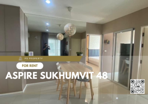 For RentCondoOnnut, Udomsuk : For rent 📌 Aspire Sukhumvit 48 📌 2 bedrooms, 2 bathrooms, complete furniture and electrical appliances, near BTS Phra Khanong.