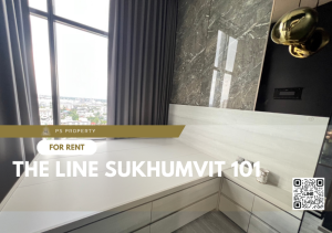 For RentCondoOnnut, Udomsuk : For rent 📍The Line Sukhumvit 101 📌Beautiful room, high ceiling, complete furniture and electrical appliances 🚆Near BTS Punnawithi 350 meters.