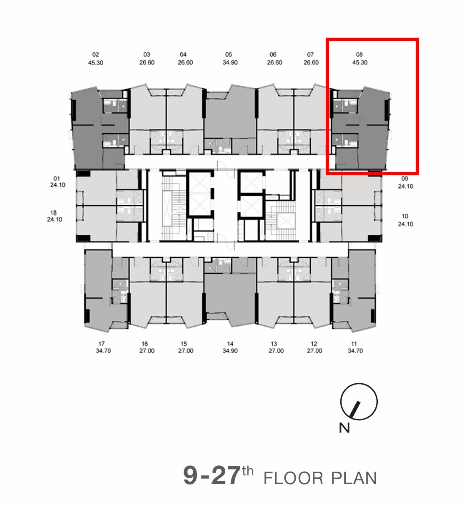 Sale DownCondoOnnut, Udomsuk : Urgent sale! Knightsbridge Space Sukhumvit-Rama4, size 45.30 sq m., 2 bedrooms, 2 bathrooms, corner room