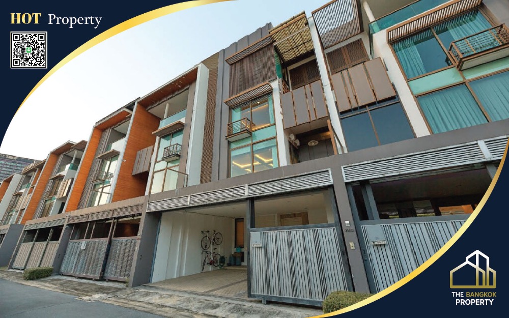 For SaleTownhouseOnnut, Udomsuk : Townhouse for sale, Residence Sukhumvit 65 project, 4 floors, in the heart of Ekkamai, 4 bedrooms, 5 bathrooms, fully furnished, near BTS Ekkamai