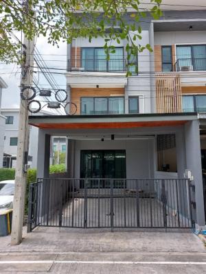 For RentTownhouseSamut Prakan,Samrong : For rent: 3-storey townhouse, Eco-Space Bangna-Wongwaen project, price 19,000 baht.