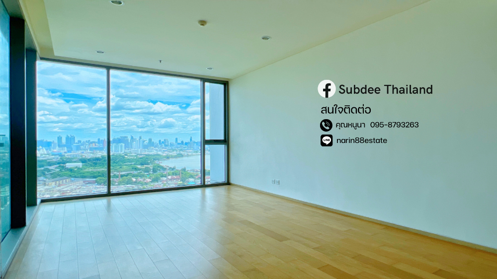 For SaleCondoSathorn, Narathiwat : For sale, luxury condo, The Breeze Narathiwat, 2 bedrooms, 2 bathrooms, large room, brand new, lots of space, proportional, near BTS Chong Nonsi, high floor, corner room, both city and river views.