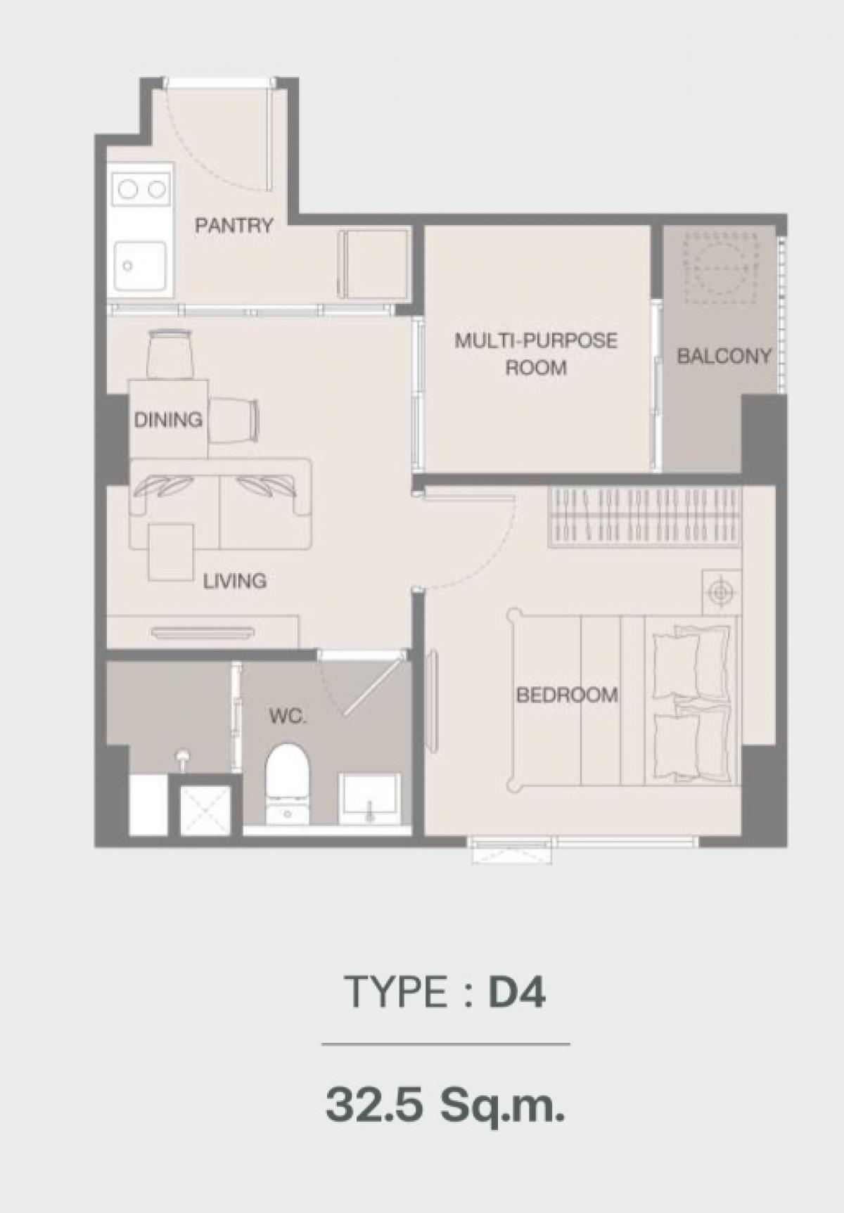 For SaleCondoRatchadapisek, Huaikwang, Suttisan : 📍🌟New condo in the heart of Ratchada, Klos Ratchada 7, near MRT Cultural Center (1 Bedroom Plus)🌃