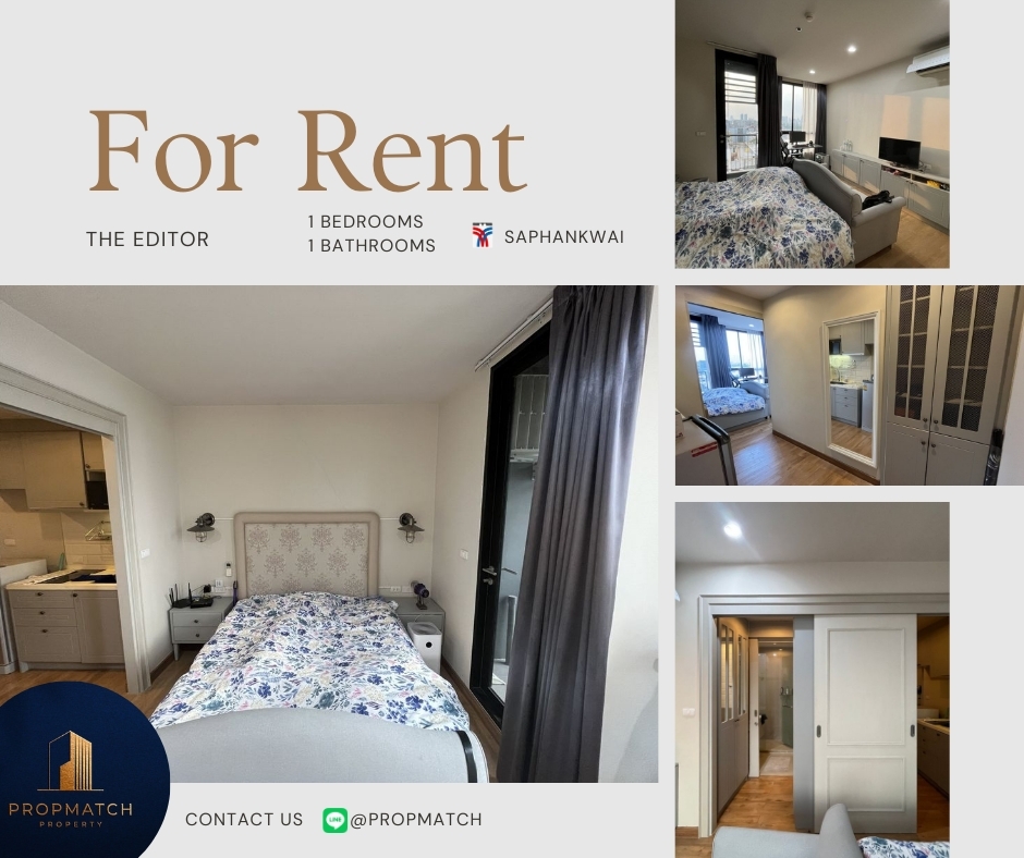 For RentCondoSapankwai,Jatujak : 🏙️ BEST DEAL FOR RENT | The Editor Saphan Khwai 1 Bedroom 1 Bathroom 29 sqm. - 15,000 ฿ Tel. 0909426442 K.Film