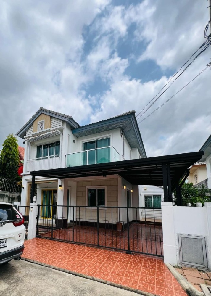 For RentHouseChaengwatana, Muangthong : Fully furnished 🔥Air conditioning throughout the house🔥++2-storey detached house for rent, Chuanchuen Modus, Chaengwattana, ready to move in!!**++