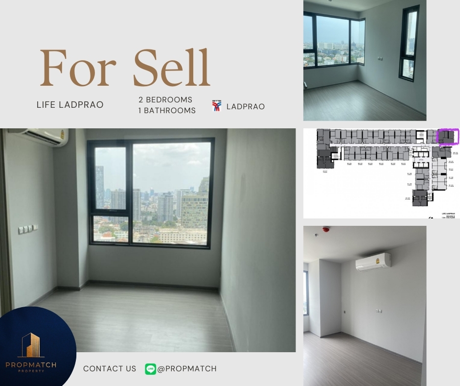 ขายคอนโดลาดพร้าว เซ็นทรัลลาดพร้าว : 🏙️ BEST DEAL FOR BUY | Life Ladprao 2 Bedrooms 1 Bathroom 52 sqm. - 7.49 M฿ Tel. 0909426442 K.Film