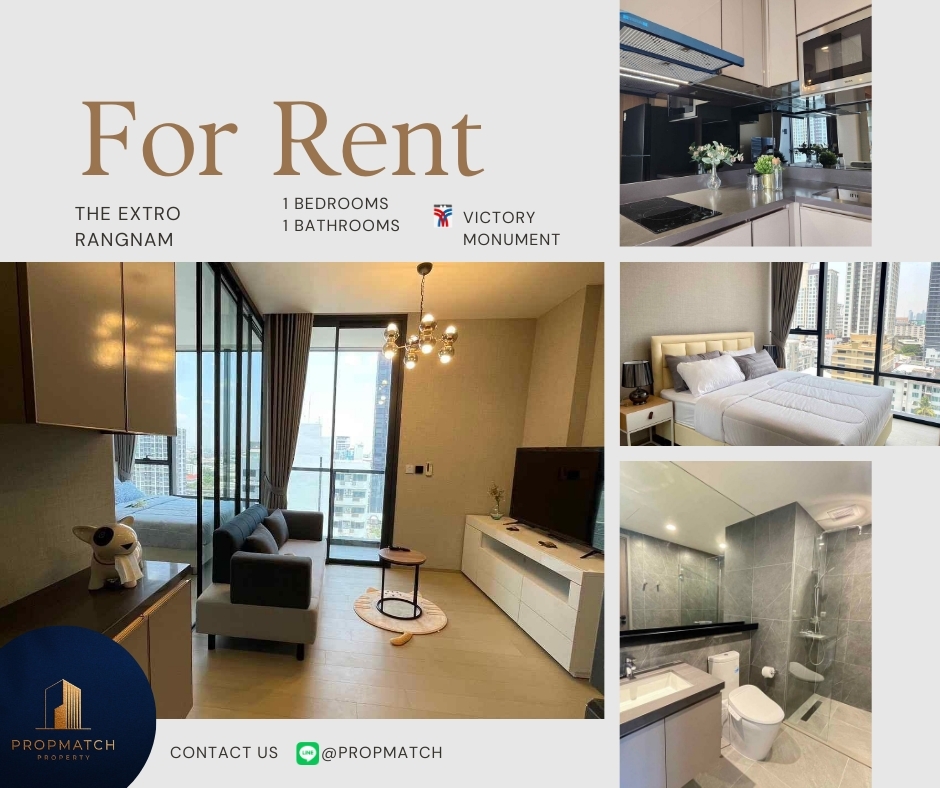 For RentCondoRatchathewi,Phayathai : 🏙️ BEST DEAL FOR RENT | THE EXTRO Phayathai-Rangnam 1 Bedroom 1 Bathroom 30 sqm. - ฿29,000/month Tel.0909426442 K.Film