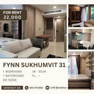 For RentCondoSukhumvit, Asoke, Thonglor : Best Deal! 1-Bedroom FYNN Sukhumvit 31 22,000 THB per month