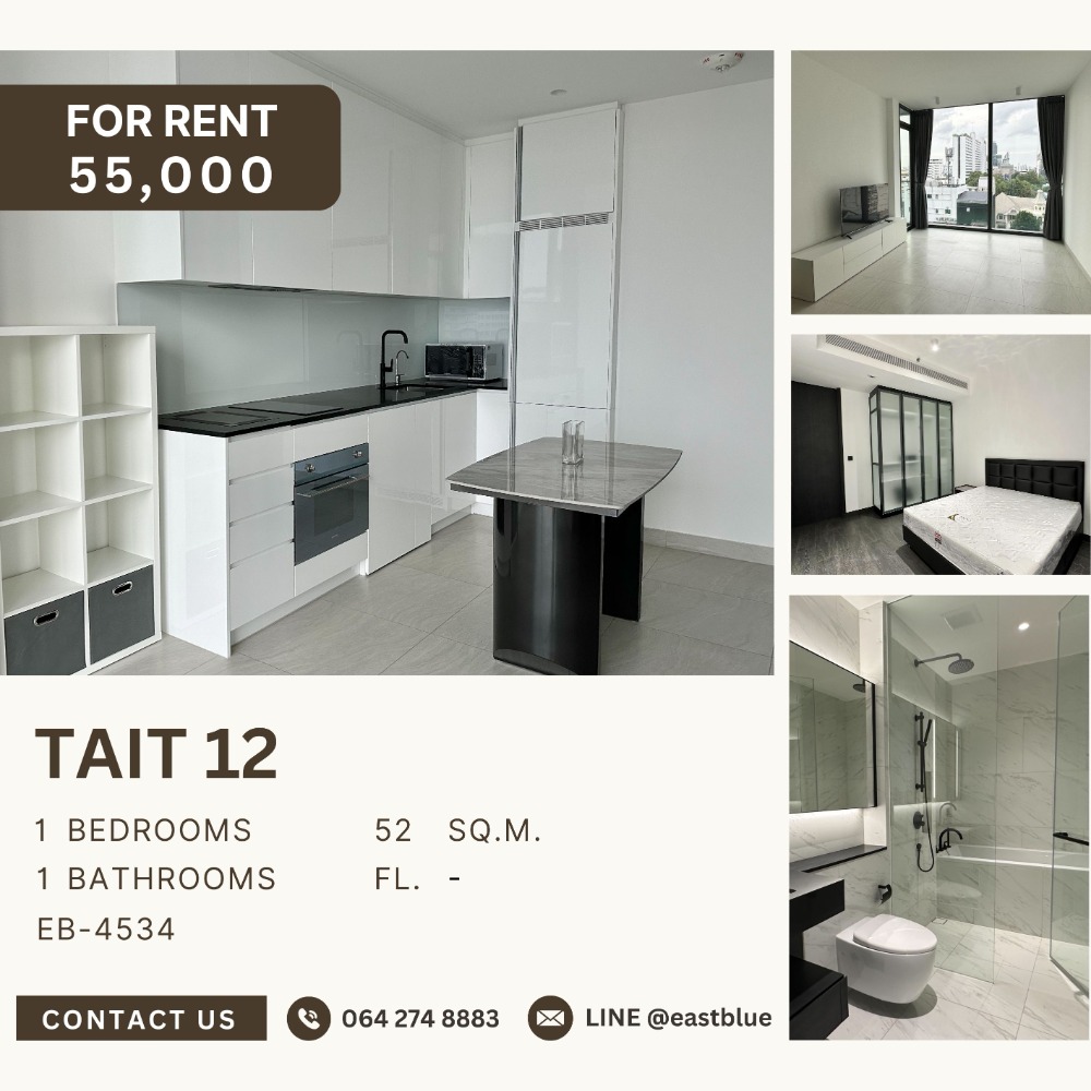 ให้เช่าคอนโดสาทร นราธิวาส : Pet-Allowed, Tait 12 Brand-new unit, never rented out before.