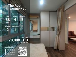 For RentCondoOnnut, Udomsuk : SJP5K9 Condo for rent The Room Sukhumvit 79 58 sq m. 4th floor, Building 3 line id : @livinglegacy call : 088-651-2193