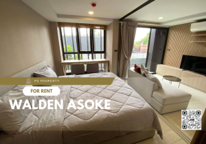 For RentCondoSukhumvit, Asoke, Thonglor : For rent ✨ Walden Asoke ✨ complete furniture and electrical appliances, near BTS Asoke and near MRT Sukhumvit.