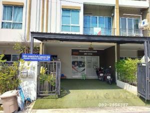 For RentTownhouseNawamin, Ramindra : Townhouse for rent, Bless Ville Ramintra-Phraya Suren 25 project, 3 bedrooms, 2 bathrooms, 2 floors, parking for 2 cars #Accept pets*Please small pets, no loud barking, rental price 15,000 / month #Including common area