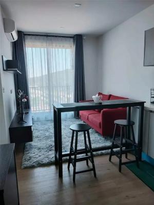 For RentCondoSriracha Laem Chabang Ban Bueng : 27th floor, high floor, corner room size 47 square metres. 2 bedrooms, 1 bathroom, free Wi-Fi 500/500, cheap rent 12,500 baht/month, first 2 months only!!!