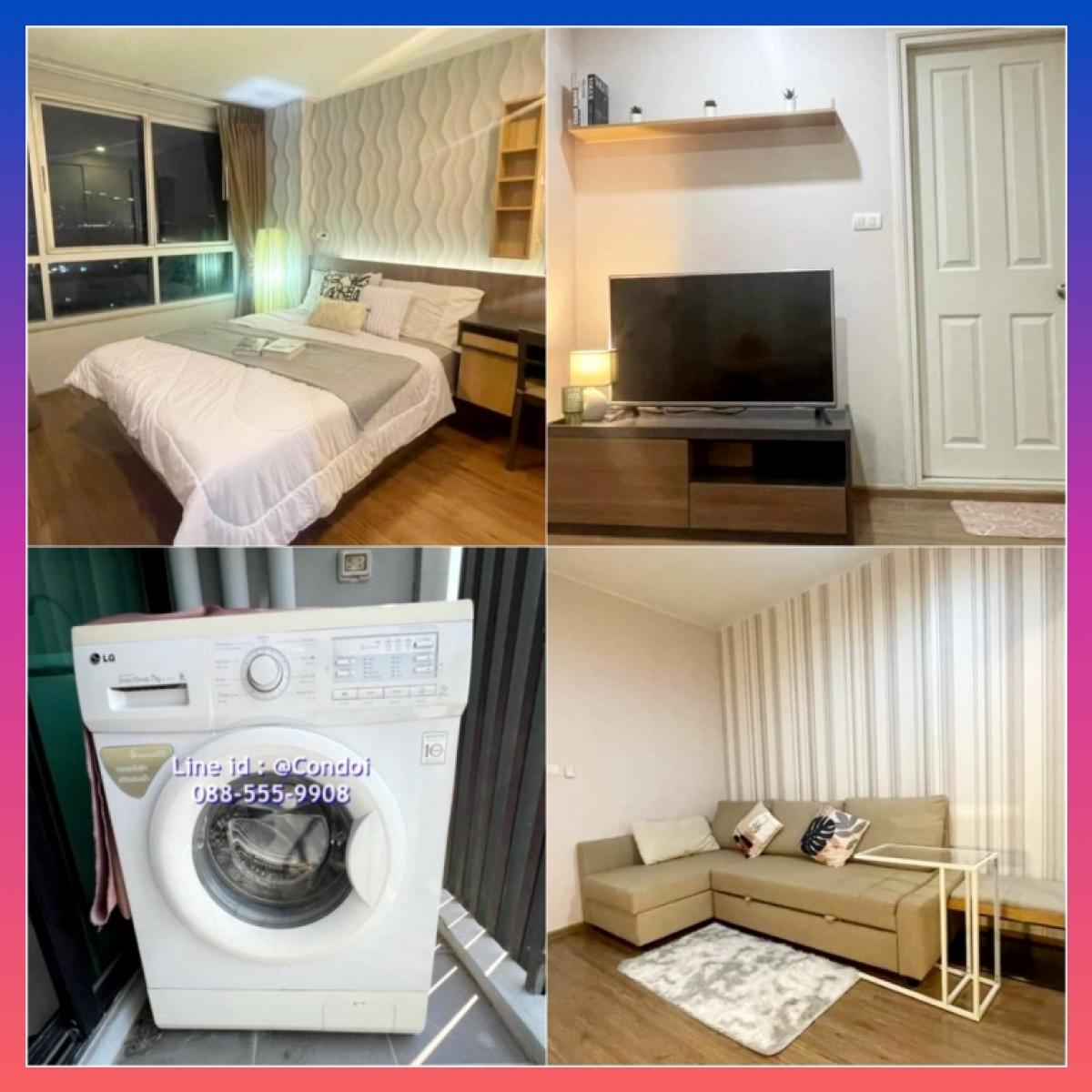 For RentCondoRamkhamhaeng, Hua Mak : U delight Huamak U delight Huamak Condo for rent near Samitivej Srinakarin Hospital Abac behind Ramkhamhaeng University