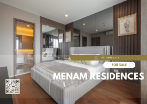 For SaleCondoSathorn, Narathiwat : Urgent sale 🔺 Menam Residences 🔺 2 bedrooms, 2 bathrooms, complete furniture and electrical appliances.