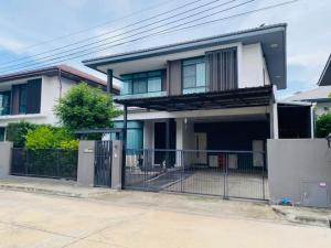 For RentHouseBangna, Bearing, Lasalle : Single house for rent, 52 sq m., Manthana Srinakarin, near Mega Bangna, Singapore International School