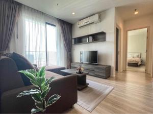 For RentCondoRatchadapisek, Huaikwang, Suttisan : For rent!! Quinn Ratchada 17, spacious room, 2 bedrooms, high floor, south-facing balcony for ventilation