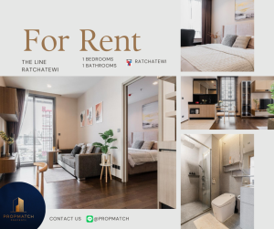 For RentCondoRatchathewi,Phayathai : Condo for rent near BTS Ratchathewi, The Line Ratchathewi, fully furnished