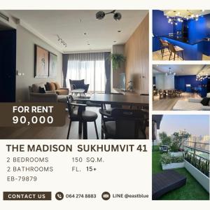 ให้เช่าคอนโดสุขุมวิท อโศก ทองหล่อ : The Madison Sukhumvit 41, Pet-Friendly 2-Bedroom close to BTS 90,000 per month