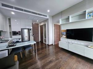 For RentCondoRama9, Petchburi, RCA : For rent: Condo Q Asoke 1bed 1bath, large size 45 sq.m., fully furnished, ready to move in