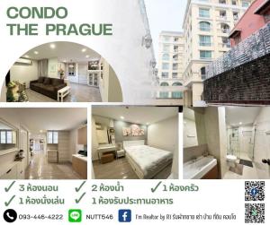 For RentCondoYaowarat, Banglamphu : Condo for rent, The Prague Condominium, The Prague Condominium, beautiful room, ready to move in, Damrongrak Road, near Bo Bae Market, Pom Prap Sattru Phai