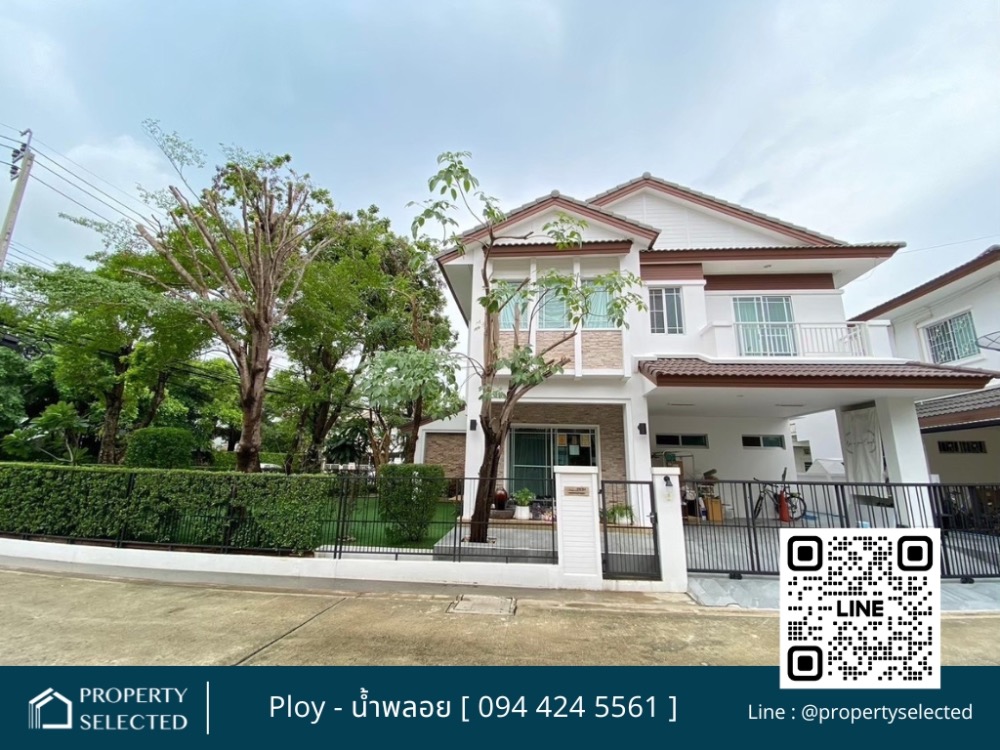 For SaleHouseRama5, Ratchapruek, Bangkruai : Mantana Chaengwattana Ratchaphruek | Good Feng Shui corner house, 3 bedrooms, 3 bathrooms (with maid's room and multipurpose room on the ground floor)