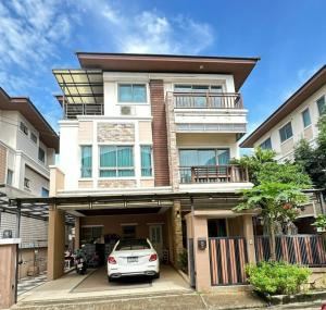 For SaleHouseRama5, Ratchapruek, Bangkruai : For sale: 3-storey detached house, Nonthaburi Regent, Ratchaphruek, area 61.7 square wah, usable area 252 sq m, 5 bedrooms, 4 bathrooms, furnished, ready to move in, 8.5 million baht.