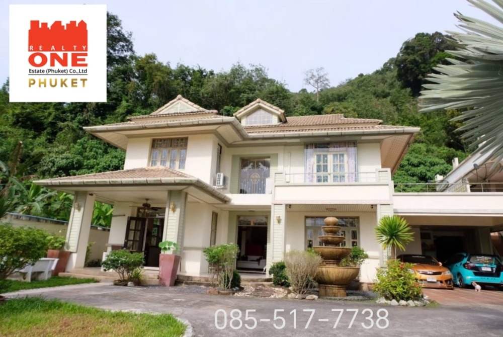 For SaleHousePhuket : For Sale: A spacious, detached 2-storey house in Kathu with mountain views. Perfect for a pool villa, this property is located in a quiet area and features a rooftop offering a stunning 360-degree panoramic view. Ideal f