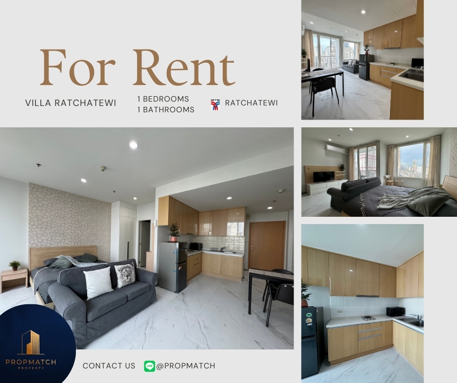 ให้เช่าคอนโดราชเทวี พญาไท : 🏙️ BEST DEAL FOR RENT | Villa Rachatewi Studio 1 Bathroom 40 sqm. - ฿25,000/month Tel. 0909426442 K.Film