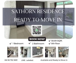 For SaleCondoWongwianyai, Charoennakor : 𝗦𝗔𝗟𝗘 𝗦𝗔𝗟𝗘 Sathorn Residence, large room, final room!! Call now 0987929891