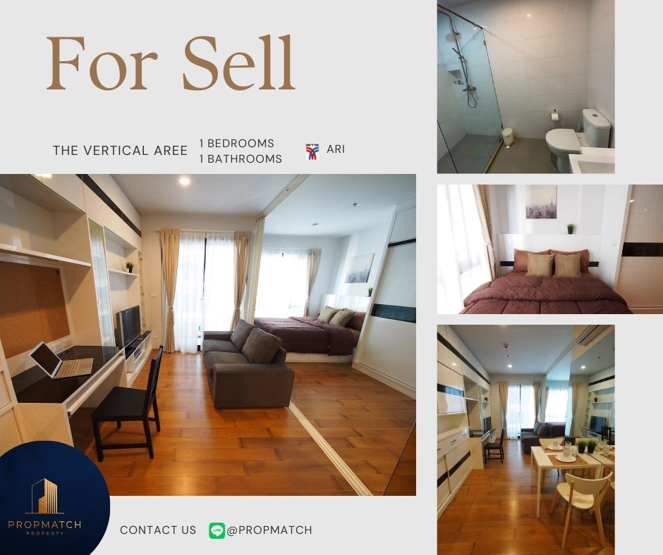 For SaleCondoAri,Anusaowaree : 🏙️ BEST DEAL FOR BUY | The Vertical Aree 1 Bedroom 1 Bathroom 41 sqm. - 5.29 M฿ Tel.0909426442 K.Film