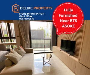 For RentCondoSukhumvit, Asoke, Thonglor : #BL0130 ✨For rent WALDEN ASOKE, a condo in the city center, with a bathtub, complete furniture, near BTS ASOKE✨