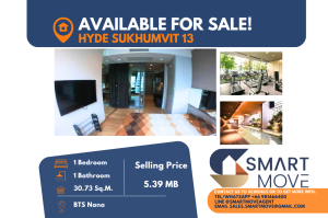 For SaleCondoNana, North Nana,Sukhumvit13, Soi Nana : 💥 Sale with tenant 💥 Code C20221208343.......Hyde Sukhumvit 13, 1 bedroom, 1 bathroom, Pool View, furnished, Special Deal!!