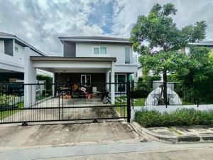 For SaleHouseNawamin, Ramindra : Single house for sale, Modern style with a lake and a large communal garden (over 6 rai) **Chaiyaphruek, Ram Intra-Chatuchak Expressway** Soi Nong Rahaeng 7, Kanchanaphisek parallel road -- only 1.5 km. to the expressway, Chatuchak checkpoint --