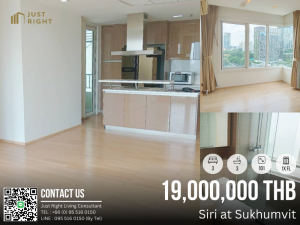 For SaleCondoSukhumvit, Asoke, Thonglor : For sale Siri at Sukhumvit 3 bedrooms, 3 bathrooms, 101 sq.m., 1xth floor, empty room according to project standard, at only 19,000,000 baht