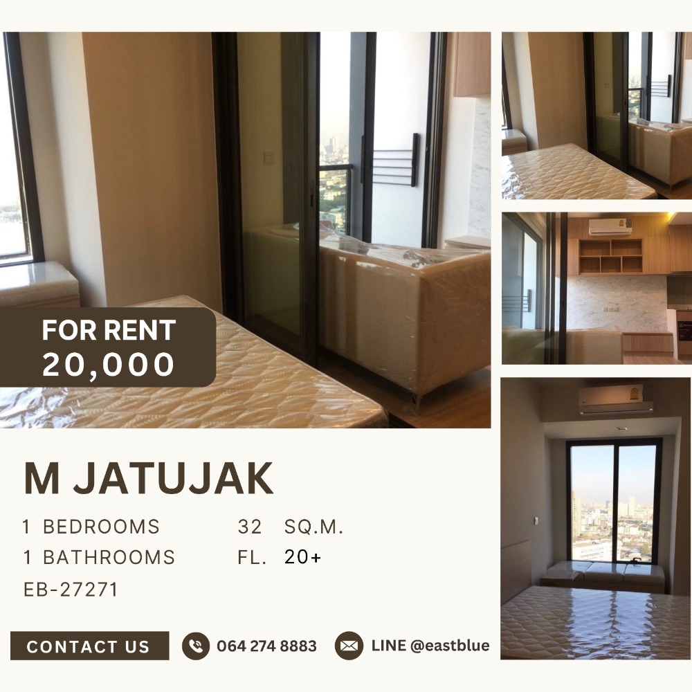 For RentCondoSapankwai,Jatujak : M Jatujak, Cat-Allowed 1 Bedroom 20,000 per month