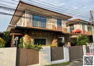 For SaleHouseLadkrabang, Suwannaphum Airport : For sale: Twin house, single house style, 2 floors, Maldives Palm Village (Bangna-Wongwaen)