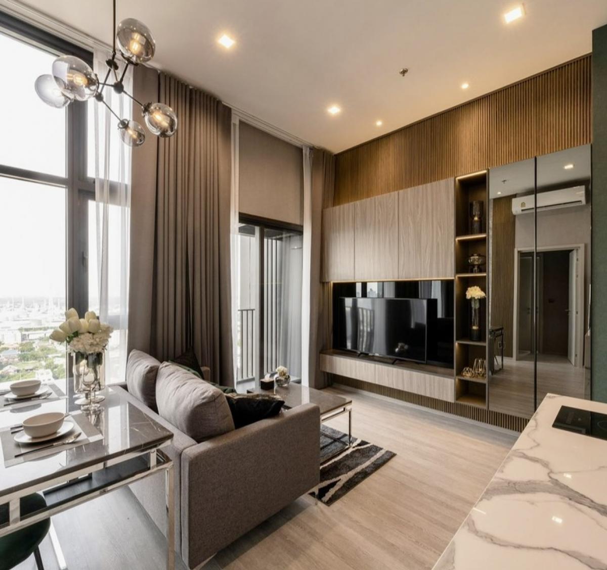 For RentCondoOnnut, Udomsuk : 🌟For Rent: The Line Sukhumvit 101 - 1 Bedroom / 1 Bathroom  Corner units with great interior design and decor. This is the show unit. Great views. Fully furnished.🔑 Rental Fee: 26,500 THB/Month