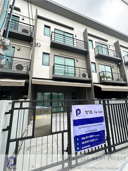 For SaleTownhouseRama5, Ratchapruek, Bangkruai : Townhouse for sale, 3 floors @ Baan Klang Muang, Ratchaphruek-Rama 5, Nakhon In Road, near Makro Bang Phai Soi 12, good condition, 19.8 sq m, 4.5 million