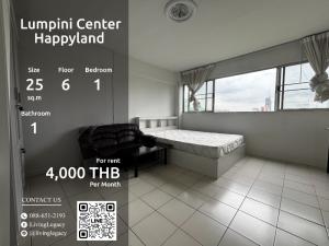 For RentCondoLadprao101, Happy Land, The Mall Bang Kapi : SK9KEX Condo for rent Lumpini Center Happyland 25 sq m. 6th floor line id : @livinglegacy call : 088-651-2193