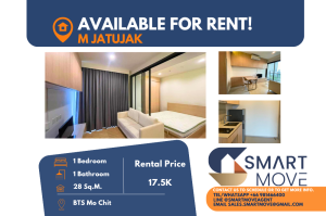 For RentCondoSapankwai,Jatujak : FOR RENT  🔥Code C20231000452..........M Jatujak, 1 bedroom, 1 bathroom, furnished, ready to move in, Pet Friendly!! 📣