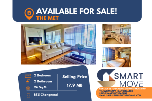 For SaleCondoSathorn, Narathiwat : 🔥 For Sale with tenant !! 🔥Code C20221201943.......The Met, 2 bedrooms, 2 bathrooms, high floor 22+, North Facing, CITY VIEW, furnished, Special Deal!!